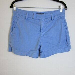 Anthropologie Level 99 Relaxed Linen Cassandra Shorts Blue